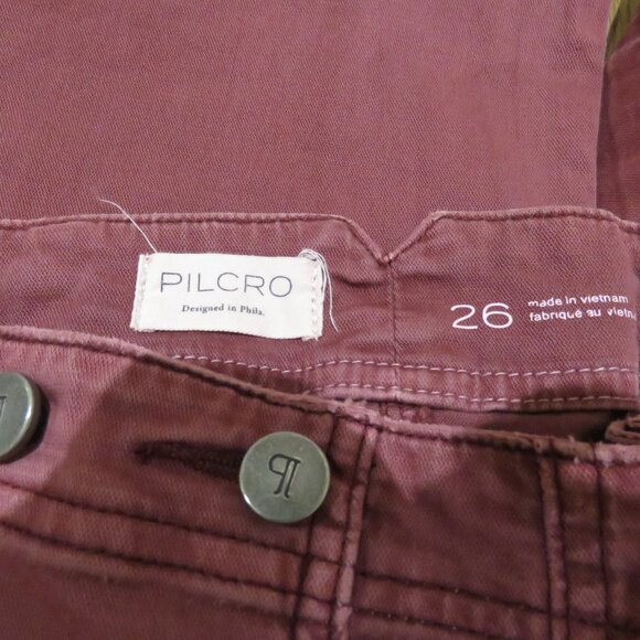 ANTHROPOLOGIE PILCRO The Kit High-Rise Wide-Leg Utility Trouser Pants in Maroon - Picture 14 of 14
